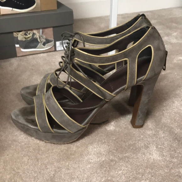 J. Crew Gibson suede lace-up platform sandals - Picture 3 of 3